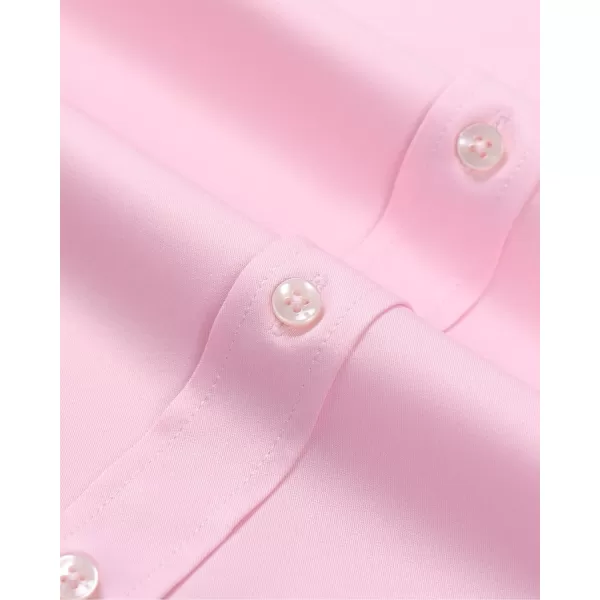 Alimens &amp; Gentle Men's Banded Collar Dress Shirts Wrinkle Free Long Sleeve Mandarin Collar Button Down Shirt