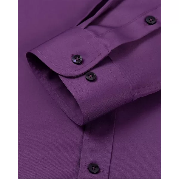 Alimens &amp; Gentle Men's Banded Collar Dress Shirts Wrinkle Free Long Sleeve Mandarin Collar Button Down Shirt