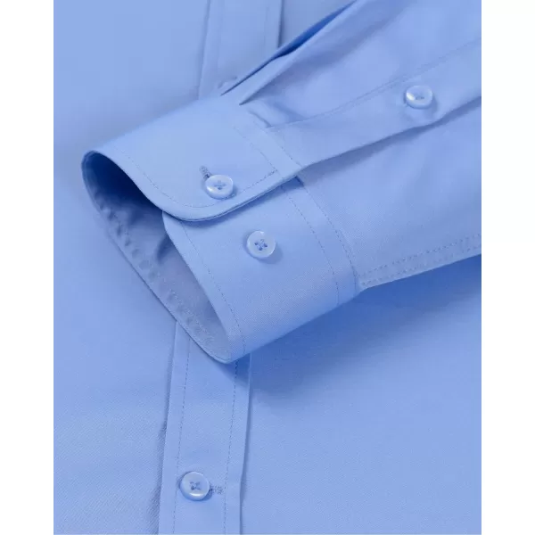 Alimens &amp; Gentle Men's Banded Collar Dress Shirts Wrinkle Free Long Sleeve Mandarin Collar Button Down Shirt