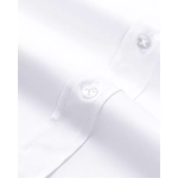 Alimens &amp; Gentle Men's Banded Collar Dress Shirts Wrinkle Free Long Sleeve Mandarin Collar Button Down Shirt