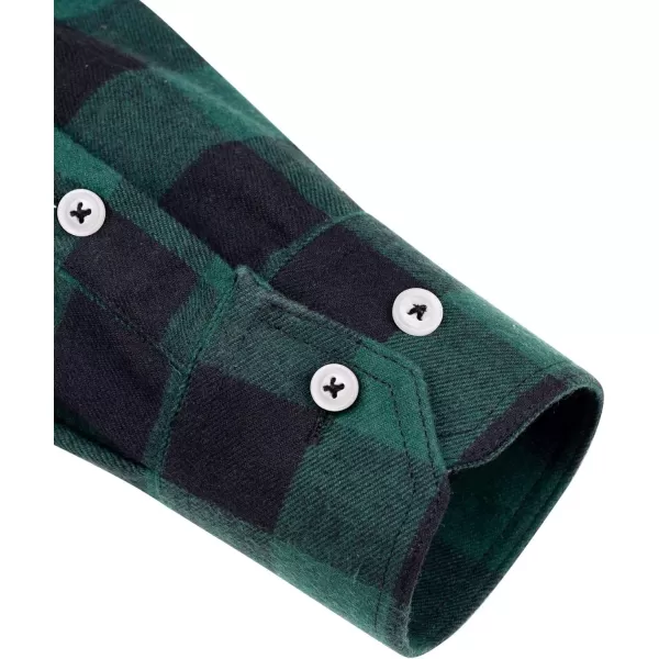Alimens &amp; Gentle Men's Button Down Regular Fit Long Sleeve Plaid Flannel Casual Shirts