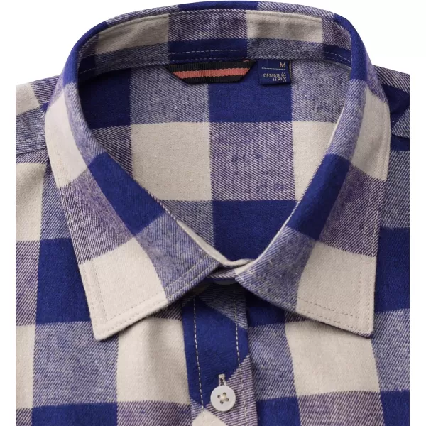 Alimens &amp; Gentle Men's Button Down Regular Fit Long Sleeve Plaid Flannel Casual Shirts