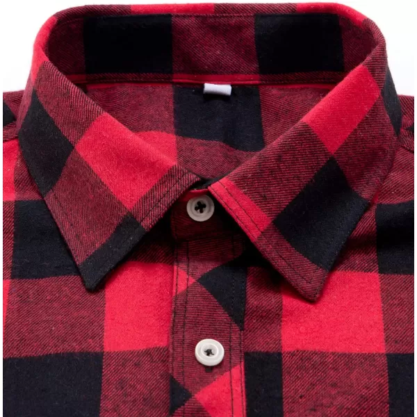 Alimens &amp; Gentle Men's Button Down Regular Fit Long Sleeve Plaid Flannel Casual Shirts