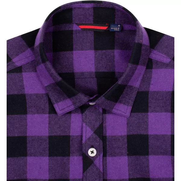 Alimens &amp; Gentle Men's Button Down Regular Fit Long Sleeve Plaid Flannel Casual Shirts