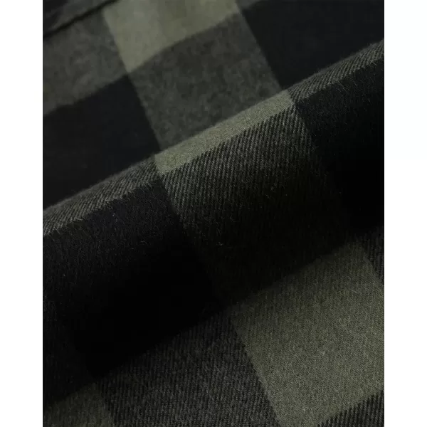Alimens &amp; Gentle Men's Button Down Regular Fit Long Sleeve Plaid Flannel Casual Shirts