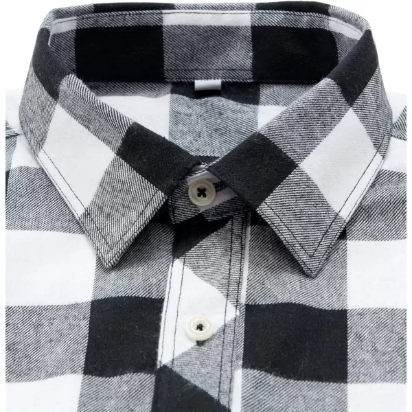 Alimens &amp; Gentle Men's Button Down Regular Fit Long Sleeve Plaid Flannel Casual Shirts