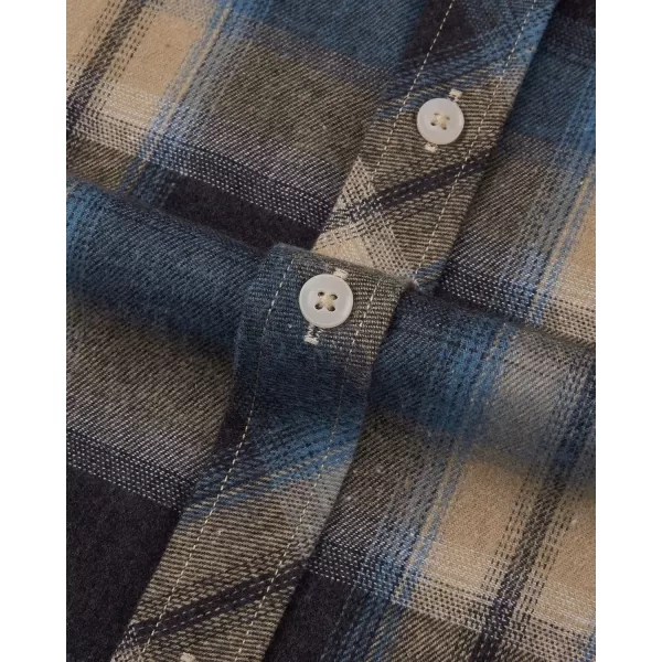 Alimens &amp; Gentle Men's Button Down Regular Fit Long Sleeve Plaid Flannel Casual Shirts