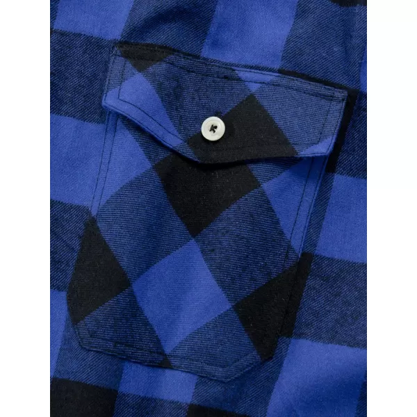 Alimens &amp; Gentle Men's Button Down Regular Fit Long Sleeve Plaid Flannel Casual Shirts