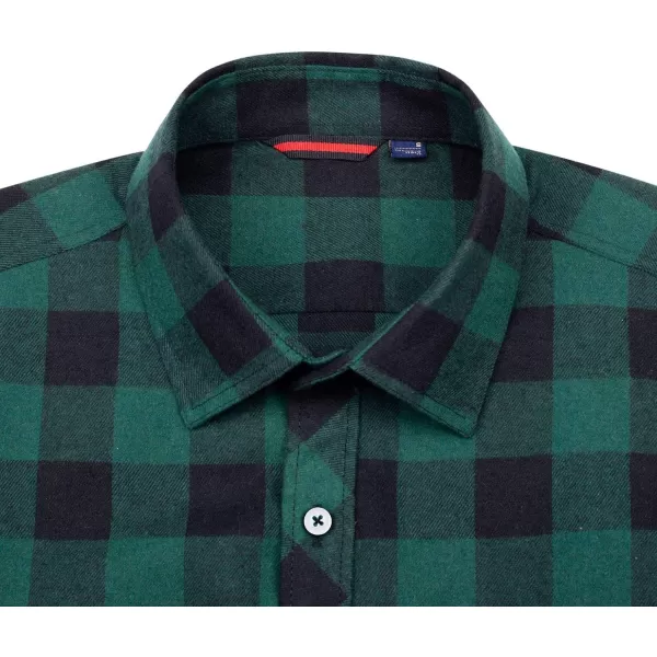 Alimens &amp; Gentle Men's Button Down Regular Fit Long Sleeve Plaid Flannel Casual Shirts