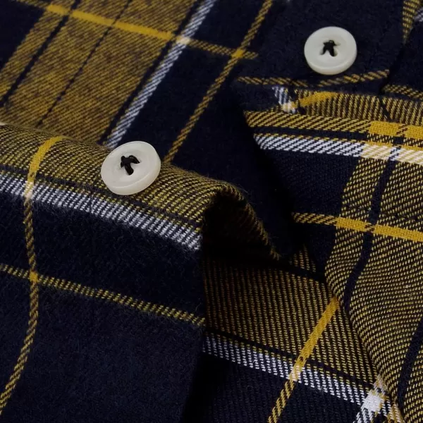 Alimens &amp; Gentle Men's Button Down Regular Fit Long Sleeve Plaid Flannel Casual Shirts
