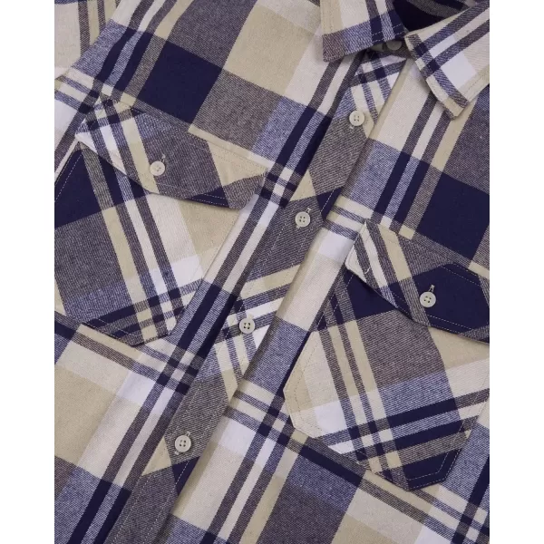 Alimens &amp; Gentle Men's Button Down Regular Fit Long Sleeve Plaid Flannel Casual Shirts