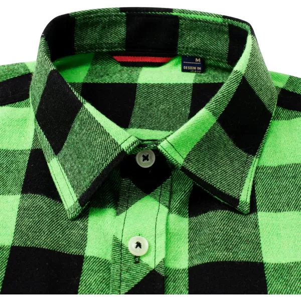 Alimens &amp; Gentle Men's Button Down Regular Fit Long Sleeve Plaid Flannel Casual Shirts