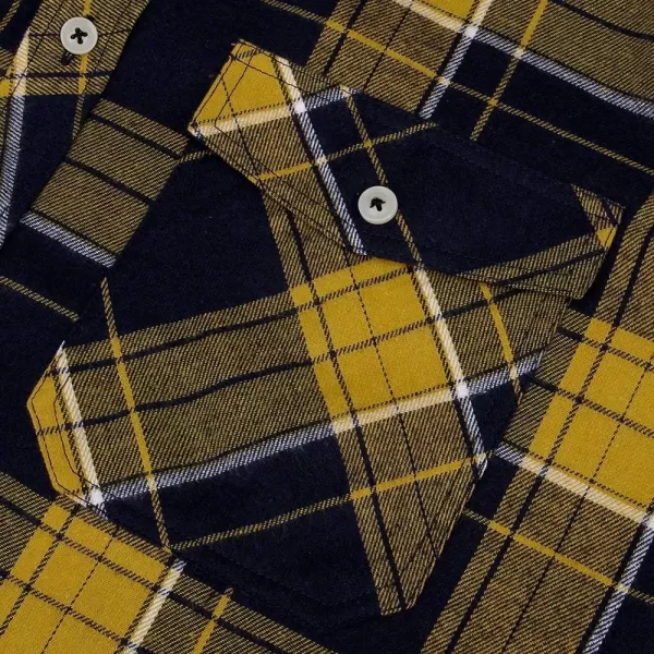 Alimens &amp; Gentle Men's Button Down Regular Fit Long Sleeve Plaid Flannel Casual Shirts