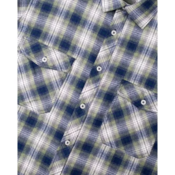 Alimens &amp; Gentle Men's Button Down Regular Fit Long Sleeve Plaid Flannel Casual Shirts