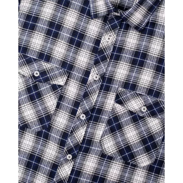 Alimens &amp; Gentle Men's Button Down Regular Fit Long Sleeve Plaid Flannel Casual Shirts