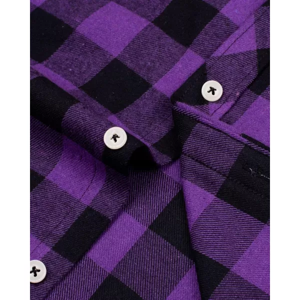 Alimens &amp; Gentle Men's Button Down Regular Fit Long Sleeve Plaid Flannel Casual Shirts