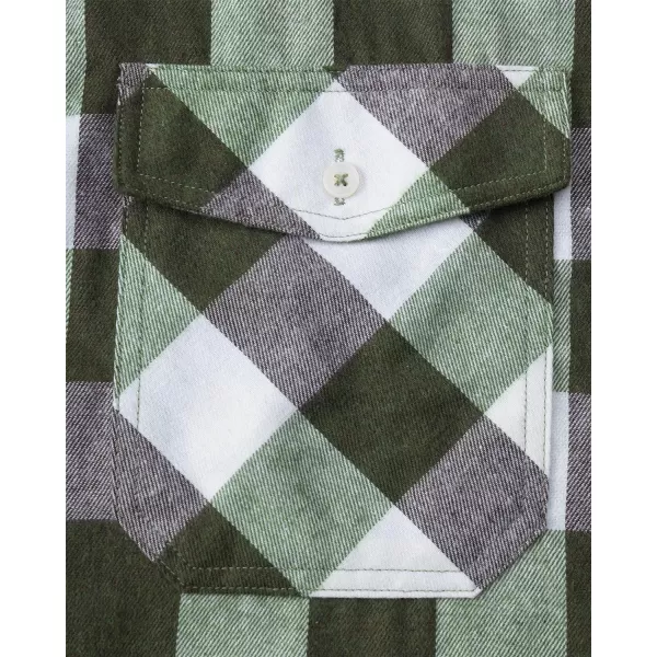 Alimens &amp; Gentle Men's Button Down Regular Fit Long Sleeve Plaid Flannel Casual Shirts