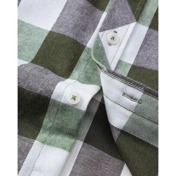 Alimens &amp; Gentle Men's Button Down Regular Fit Long Sleeve Plaid Flannel Casual Shirts