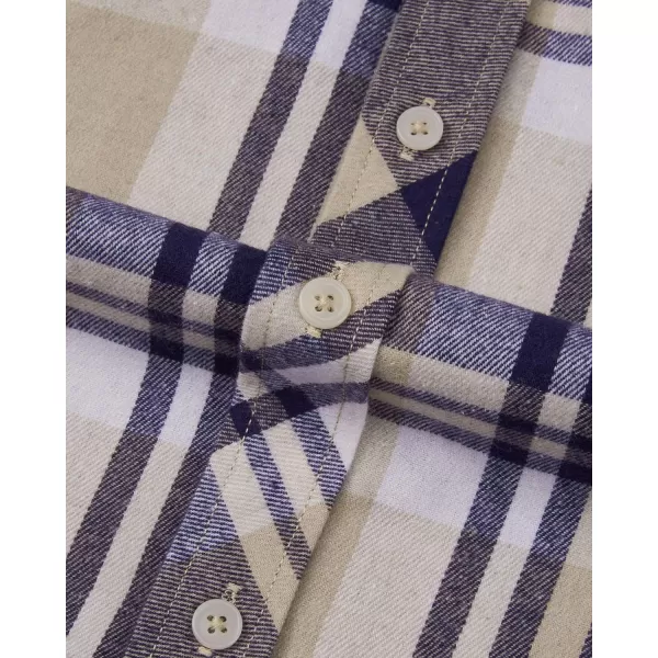 Alimens &amp; Gentle Men's Button Down Regular Fit Long Sleeve Plaid Flannel Casual Shirts