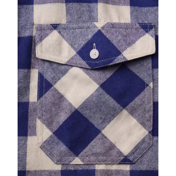 Alimens &amp; Gentle Men's Button Down Regular Fit Long Sleeve Plaid Flannel Casual Shirts