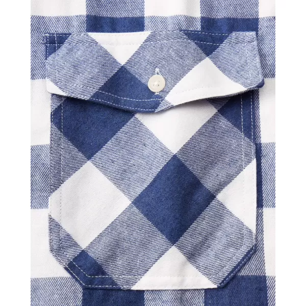 Alimens &amp; Gentle Men's Button Down Regular Fit Long Sleeve Plaid Flannel Casual Shirts