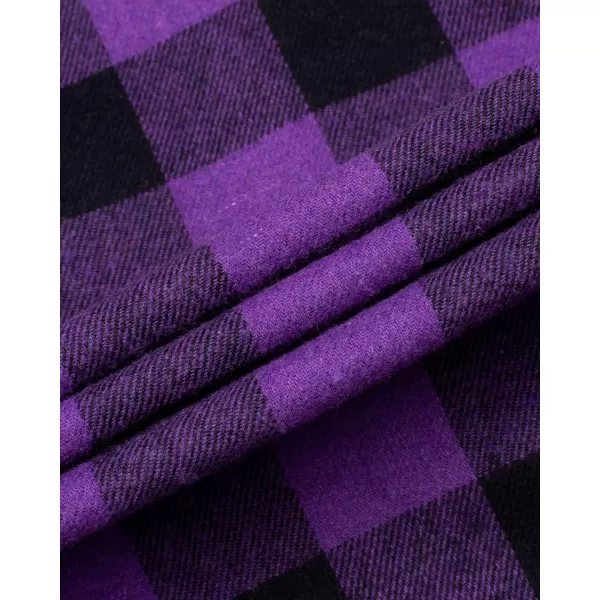 Alimens &amp; Gentle Men's Button Down Regular Fit Long Sleeve Plaid Flannel Casual Shirts