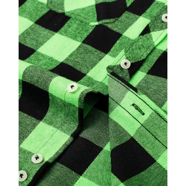 Alimens &amp; Gentle Men's Button Down Regular Fit Long Sleeve Plaid Flannel Casual Shirts