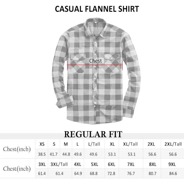Alimens &amp; Gentle Men's Button Down Regular Fit Long Sleeve Plaid Flannel Casual Shirts