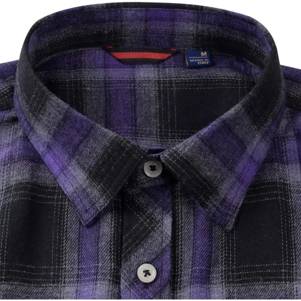 Alimens &amp; Gentle Men's Button Down Regular Fit Long Sleeve Plaid Flannel Casual Shirts