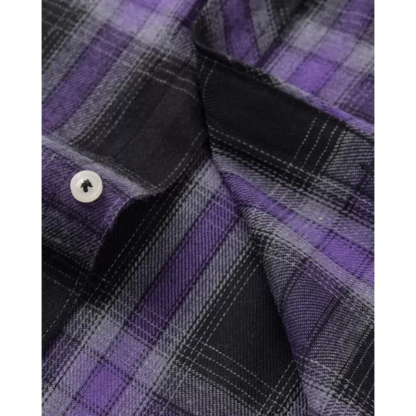 Alimens &amp; Gentle Men's Button Down Regular Fit Long Sleeve Plaid Flannel Casual Shirts