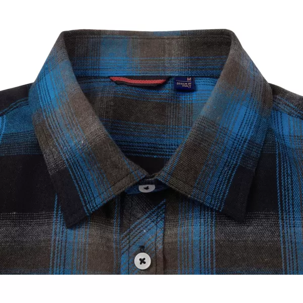 Alimens &amp; Gentle Men's Button Down Regular Fit Long Sleeve Plaid Flannel Casual Shirts