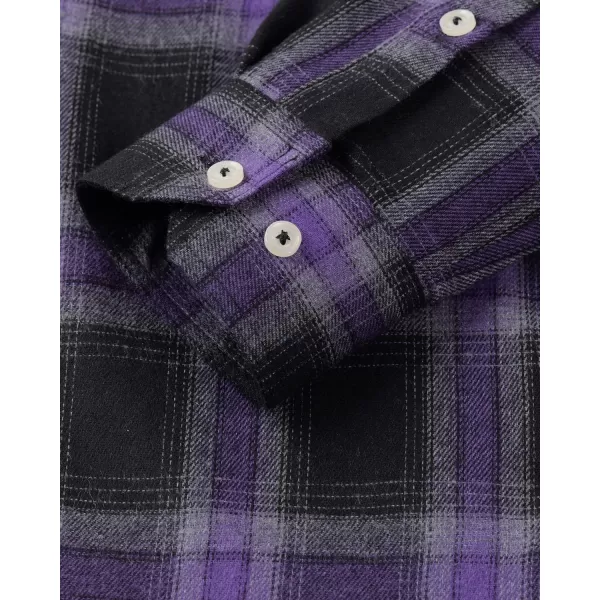 Alimens &amp; Gentle Men's Button Down Regular Fit Long Sleeve Plaid Flannel Casual Shirts