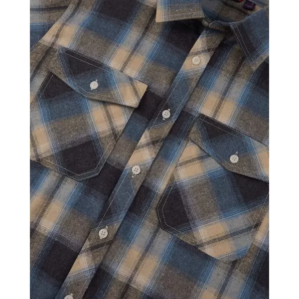 Alimens &amp; Gentle Men's Button Down Regular Fit Long Sleeve Plaid Flannel Casual Shirts