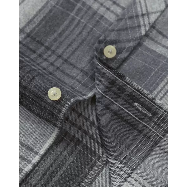 Alimens &amp; Gentle Men's Button Down Regular Fit Long Sleeve Plaid Flannel Casual Shirts