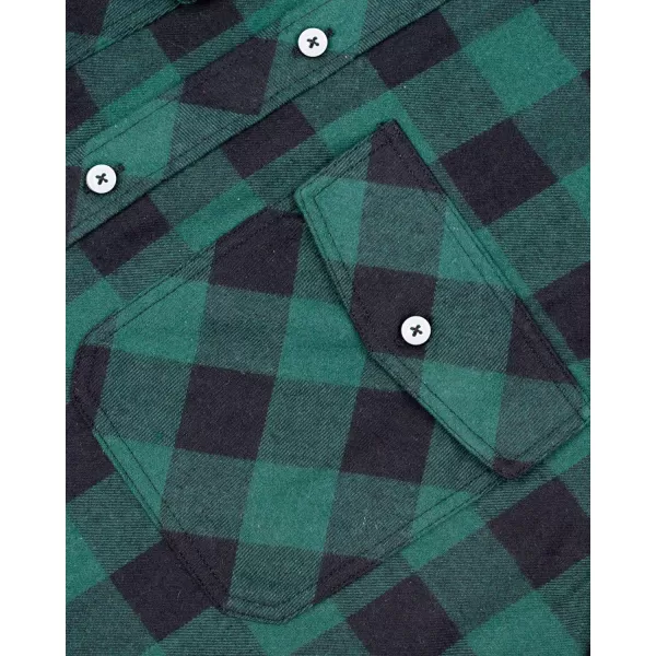 Alimens &amp; Gentle Men's Button Down Regular Fit Long Sleeve Plaid Flannel Casual Shirts