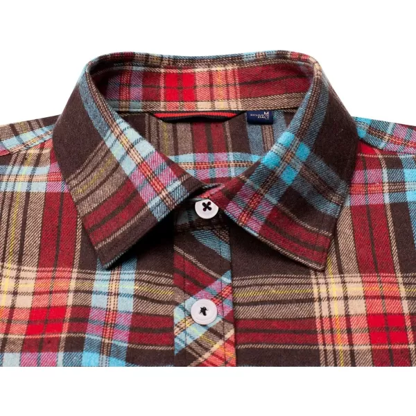 Alimens &amp; Gentle Men's Button Down Regular Fit Long Sleeve Plaid Flannel Casual Shirts