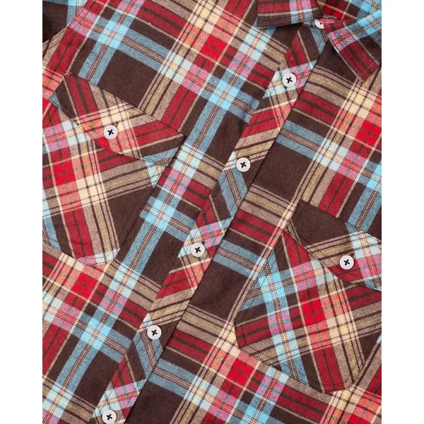 Alimens &amp; Gentle Men's Button Down Regular Fit Long Sleeve Plaid Flannel Casual Shirts
