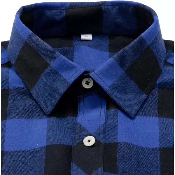 Alimens &amp; Gentle Men's Button Down Regular Fit Long Sleeve Plaid Flannel Casual Shirts