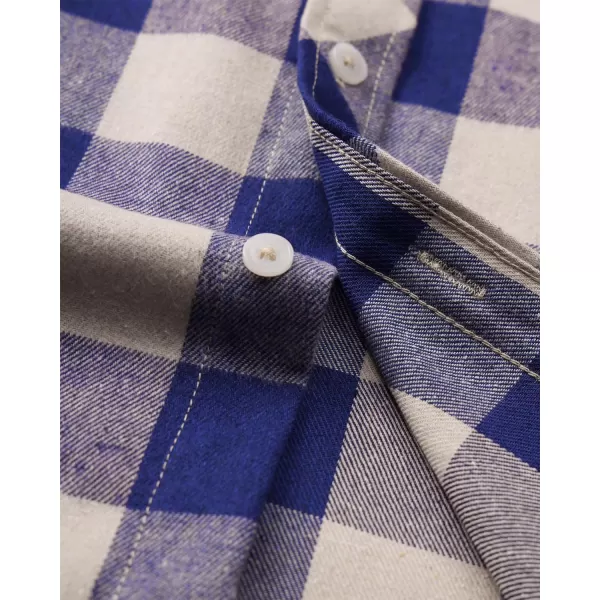 Alimens &amp; Gentle Men's Button Down Regular Fit Long Sleeve Plaid Flannel Casual Shirts