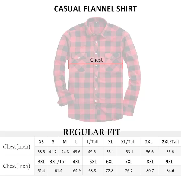 Alimens &amp; Gentle Men's Button Down Regular Fit Long Sleeve Plaid Flannel Casual Shirts