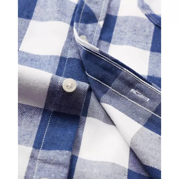 Alimens &amp; Gentle Men's Button Down Regular Fit Long Sleeve Plaid Flannel Casual Shirts