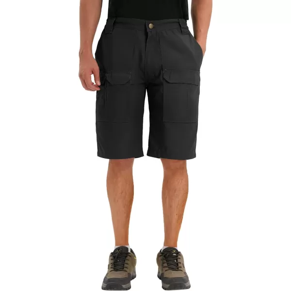 Alimens &amp; Gentle Men's Cargo Short Elastic Waist Multi-Pocket Outdoor Military Tactical Shorts