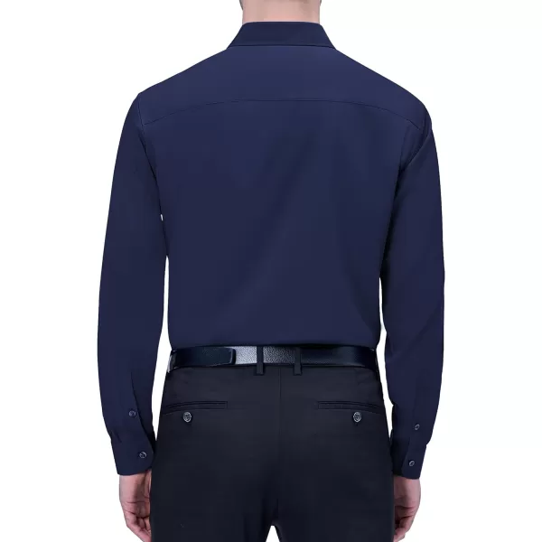 Alimens &amp; Gentle Mens Dress Shirts 4-Way Stretch Long Sleeve Collared Casual Solid Wedding Dating Button Down Shirt