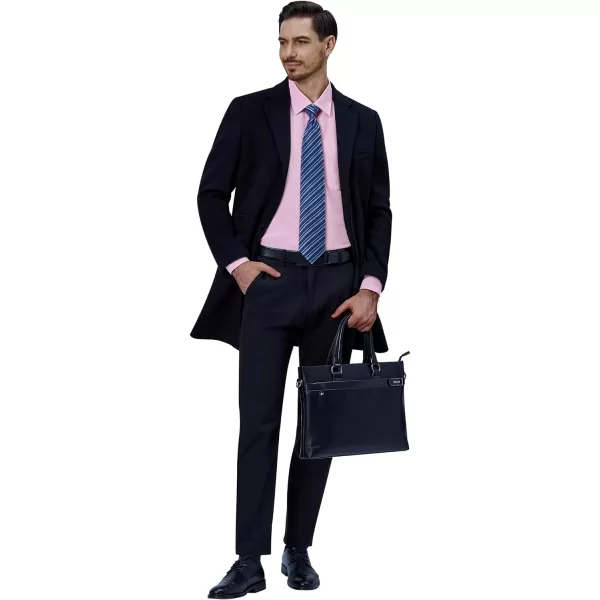 Alimens &amp; Gentle Mens Dress Shirts 4-Way Stretch Long Sleeve Collared Casual Solid Wedding Dating Button Down Shirt