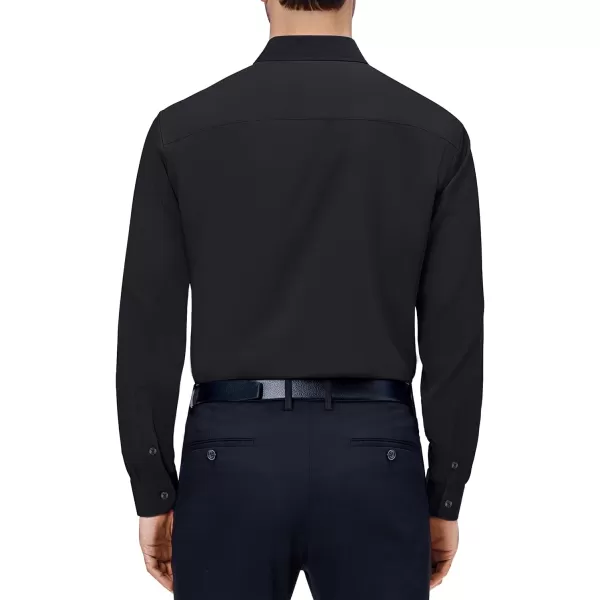 Alimens &amp; Gentle Mens Dress Shirts 4-Way Stretch Long Sleeve Collared Casual Solid Wedding Dating Button Down Shirt