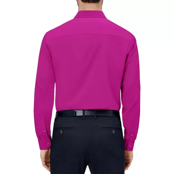 Alimens &amp; Gentle Mens Dress Shirts 4-Way Stretch Long Sleeve Collared Casual Solid Wedding Dating Button Down Shirt