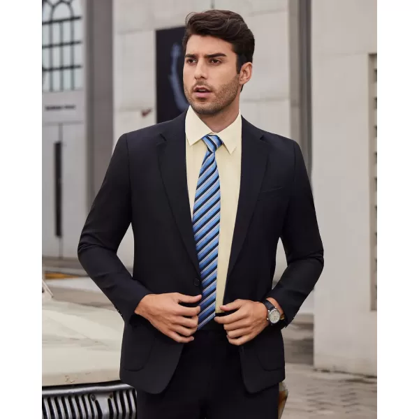 Alimens &amp; Gentle Mens Dress Shirts 4-Way Stretch Long Sleeve Collared Casual Solid Wedding Dating Button Down Shirt