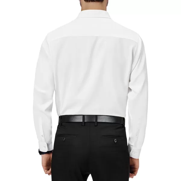 Alimens &amp; Gentle Mens Dress Shirts 4-Way Stretch Long Sleeve Collared Casual Solid Wedding Dating Button Down Shirt