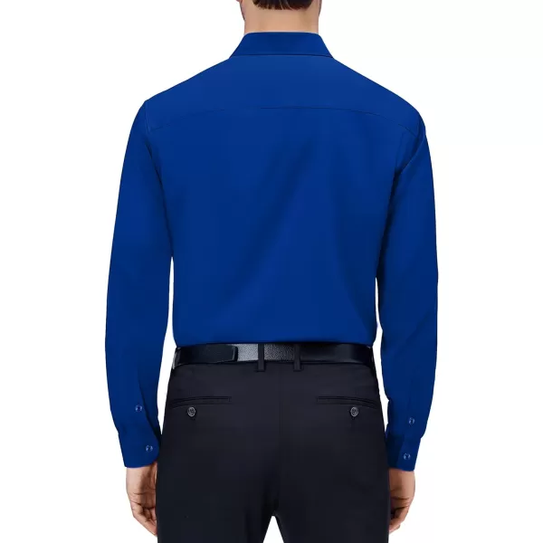 Alimens &amp; Gentle Mens Dress Shirts 4-Way Stretch Long Sleeve Collared Casual Solid Wedding Dating Button Down Shirt