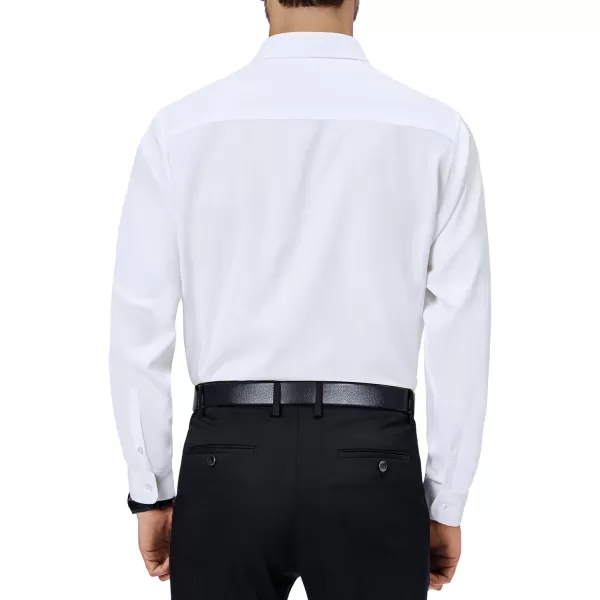 Alimens &amp; Gentle Mens Dress Shirts 4-Way Stretch Long Sleeve Collared Casual Solid Wedding Dating Button Down Shirt